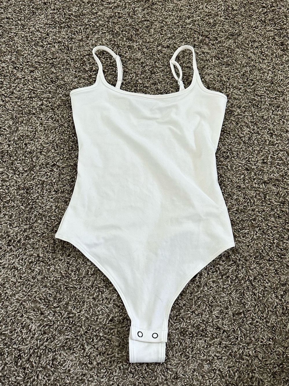 Target White Ribbed Spaghetti-Strap Bodysuit